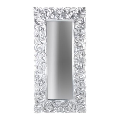 riess-Ambiente eleganter Wandspiegel VENICE 180x90cm Silber antik Barockstil Ganzkörperspiegel Flurspiegel Ankleidespiegel Ankleidezimmerspiegel Dekospiegel
