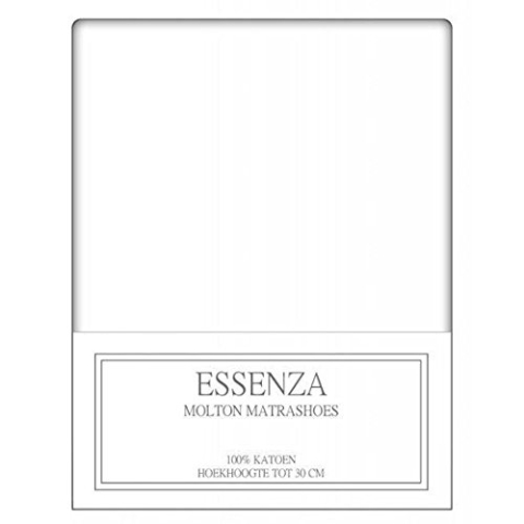 Essenza Spannbettlaken Molton Weiß, 180x200 cm, 100% Baumwollrenforce, Uni