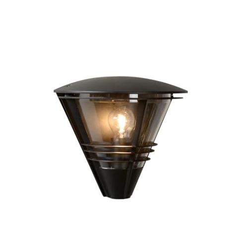 LUCIDE LIVIA - Wandleuchte Innen/Außen - 1xE27 - IP44 - Schwarz