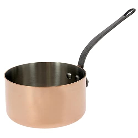 De Buyer 'Inocuivre First Classe'Kochtopf, Kupfer, Edelstahl, mit Schaft aus Stahl, Diamètre 14 cm