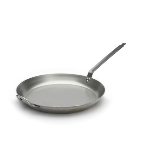 de Buyer - Bratpfanne "Lyonnaise" CARBONE PLUS aus schwerem Eisenstahl mit Griff - 50 cm - 5110.50, Grau