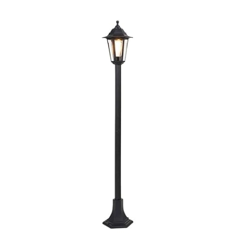 Qazqa - Klassisch I Antik Smarte Laterne schwarz 122 cm inkl. Wifi ST64 - New Haven Dimmer I Dimmbar I Außenbeleuchtung - Kunststoff Länglich - LED geeignet E27