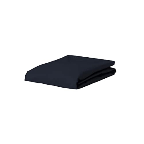 Essenza Spannbettlaken Premium Percale Nightblue, 180x220 cm, 100% Baumwollpercale, Uni