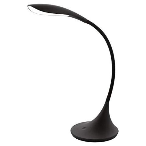 EGLO LED Tischlampe Dambera, 1 flammige Tischleuchte mit Touch, dimmbar, Schreibtischlampe, Minimalismus aus hochwertigem Kunststoff, Bürolampe in Schwarz