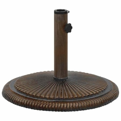 vidaXL Sonnenschirmständer Schirmständer Sonnenschirmfuß Schirmhalter Sonnenschirmhalter Sonnenschirm Ständer Bronzen 45x45x30cm Gusseisen