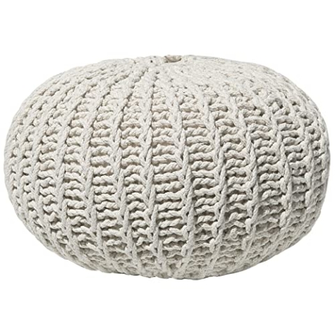 Moderner Pouf in Beige 52 x 35 cm Conrad II