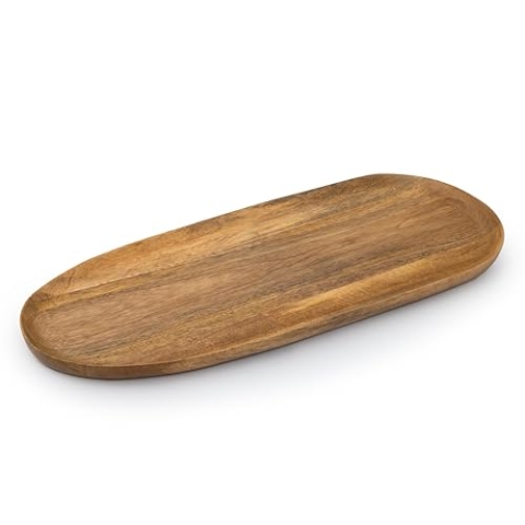 Jamie Oliver Big Love Alleskönner-Brett, FSC-Mangoholz, Servierbrett mit Unregelmäßiger Form, Schneidebrett, Nur Hajndwäsche, 57x25x3cm