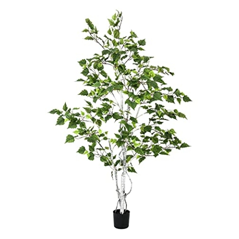 EUROPALMS Birkenbaum, Kunstpflanze, 150cm | Birkenbaum für vielseitige Dekorationen