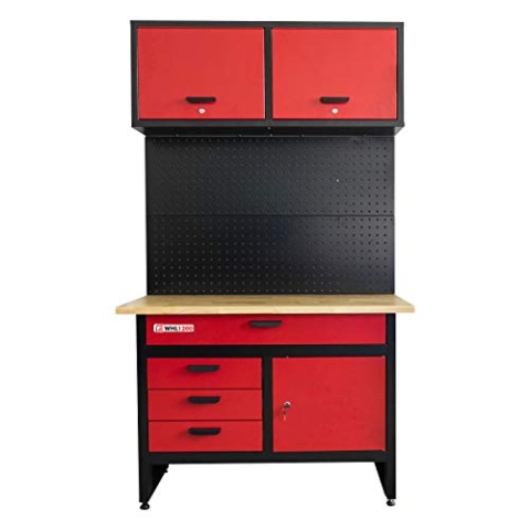 Holzmann WHL1200 Werkbank mit Hängeschrank und Lochwand