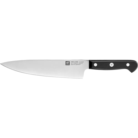 ZWILLING Gourmet Kochmesser, 20 cm, Rostfreier Spezialstahl, Ergonomischer Kunststoff-Griff, Schwarz - Made in Germany