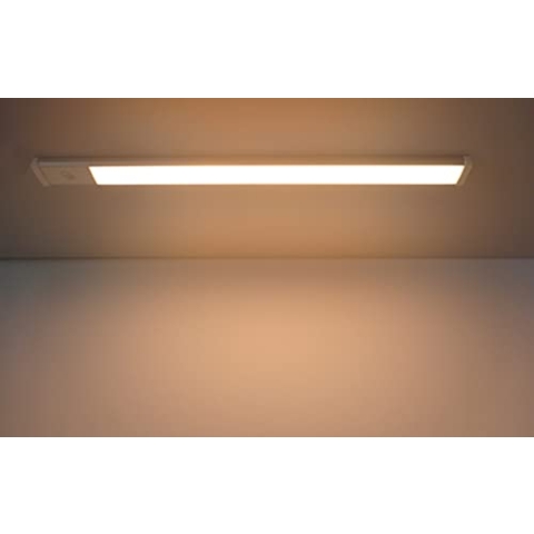 Trango - 2535 LED Unterbaulampe - 4-Stufen dimmbar - Lichtleiste 1200mm - 18 Watt 230V - In Titan - Mit Touchdimmer 3000K warmweiß - Küchenunterbau, Aufbauleuchte, Schrankbeleuchtung, Unterbauleiste