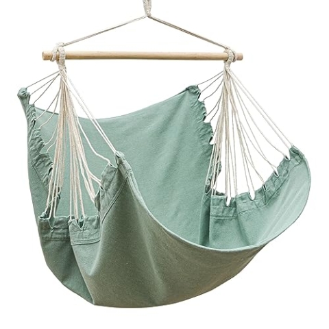 AMANKA XL Hängesessel Outdoor 155x125cm - Gartenmöbel Hängesessel - Relaxsessel Outdoor Hängesessel Indoor Hängesessel Kinder Hängeschaukel Hängesitz - Hängestuhl ohne Gestell Hängesessel Boho Style