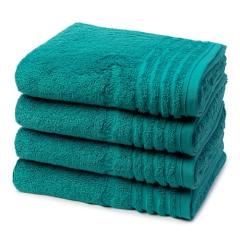 Vossen - Vienna Style Supersoft - 4 X Handtuch - Im Set - Baumwolle - extrem flauschig (50 X 100cm Lagoon)