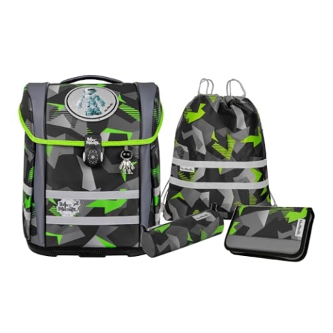 McNeill Schulranzen-Set PERFECTO, 5tlg. - Kollektion 2024 (TECHNO)
