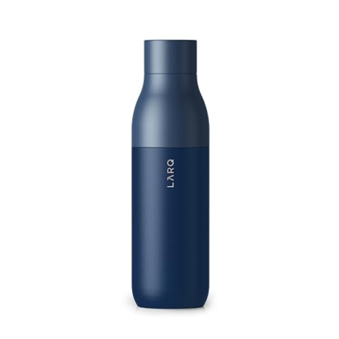 LARQ Bottle Twist Top 500ml - Isolierte Edelstahl-Trinkflasche | Thermoskanne, BPA-frei | Wiederverwendbare Wasserflasche für Camping, Büro und Reisen | Hält Getränke kalt und heiß, Monaco Blue