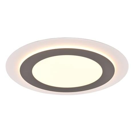 Trio Leuchten LED Deckenleuchte Morgan 641519207, Metall Weiß matt, Acryl, inkl. 46 Watt LED, Fernbedienung