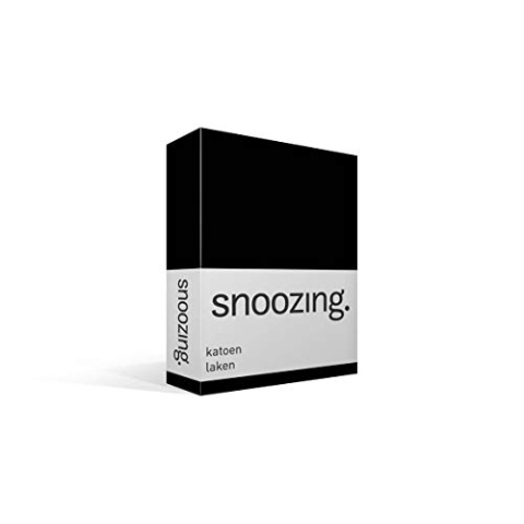 Snoozing - Baumwolle - Bettlaken - 200x260 cm - Schwarz