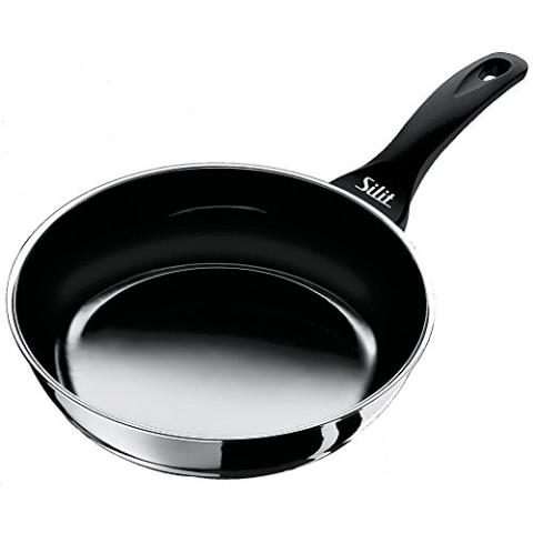 Silit Professional Bratpfanne 28 cm hoch, Silargan Funktionskeramik, Induktion, Kunststoffgriff, schwarz, 3,0l
