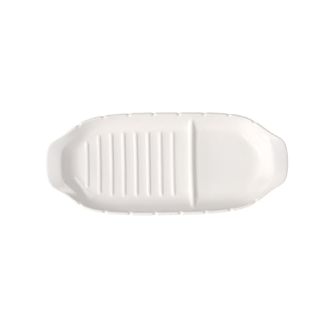 Villeroy & Boch BBQ Passion ServierplatTexL mit Spießfunktion, 1er Pack, Premium Porzellan, weiß