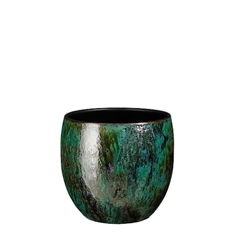 Mica Decorations Loren Blumentopf - 20x20x20 cm - Terrakotta - Blau