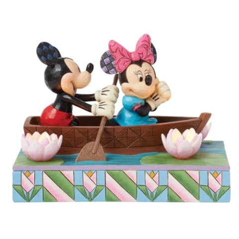 Disney Traditions Mickey Minnie Love Rowboat Figurine