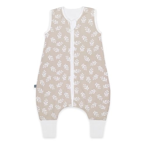 emma & noah Baby Schlafsack mit Füßen 1.0 TOG, Ganzjahres Schlafsack mit Beinen für den Frühling, Sommer und Herbst, 100% Bio-Baumwolle, Oeko-TEX Zertifiziert (Floral Sand, 70 cm)