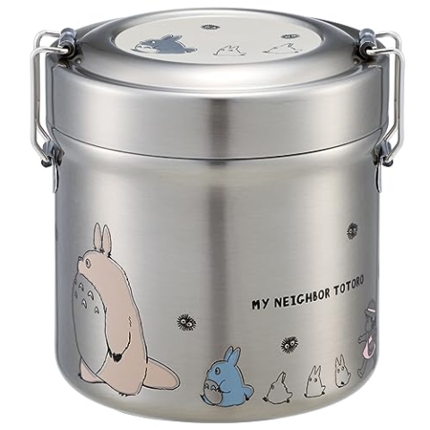 Skater STLB1AG-A Thermo-Lunchbox, Mein Nachbar Totoro, März, 600.3 ml (600 ml), Schüsselform, antibakteriell, Vakuum, Edelstahl