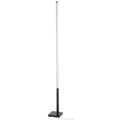 EGLO LED Stehlampe Wohnzimmer Picacha 1, minimalistische Eck Standleuchte, dimmbare Wohnzimmerlampe mit Fernbedienung, Metall in Schwarz und Kunststoff in Weiß, warmweiß-kaltweiß, H 150 cm