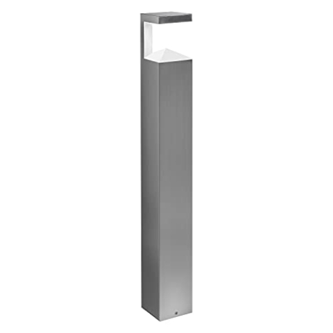 LEDVANCE LED Stehleuchte und Wegeleuchte, Design Leuchte in Pyramidenoptik für Außen, Warmweiß (3000K), Edelstahl, 8W, Poller mit 80cm Höhe, ENDURA STYLE PYRAMID