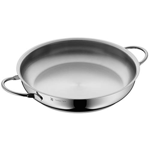 WMF Profi Servier-/ Bratpfanne 24 cm Induktion, Edelstahlpfanne 24 cm unbeschichtet, Cromargan Edelstahl poliert, backofenfest