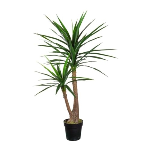 HTT Decorations - Künstliche Yucca Palme - Hochwertige Kunstpflanzen - 120 cm hoch