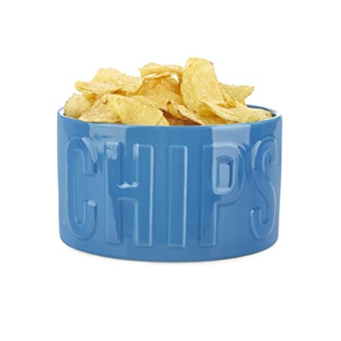 balvi Snackschale Chips Farbe Blau Die originelle und stilvolle Schale Fassungsvermögen 1 l Keramik 8
