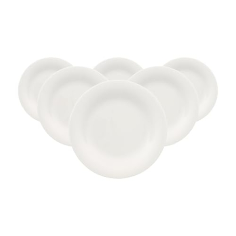 Villeroy & Boch New Cottage Basic Frühstücksteller, 21 cm, Dessertteller aus Premium Porzellan, Weiß