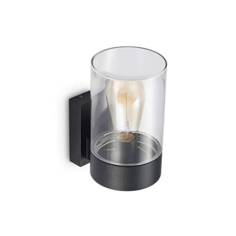 Arcchio Wandleuchte außen Liljana (Modern) in Schwarz aus Aluminium (1 flammig, E27) - Außenwandleuchten Wandlampe Led Außenlampe Outdoor für Außenwand/Hauswand Haus Terrasse & Balkon