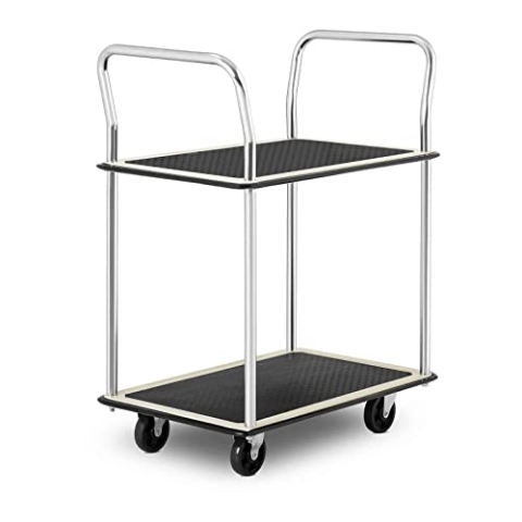 MSW MSW-PW-120 Etagenwagen mit Rollen Werkstatt Rollwagen 120 kg Werkstattwagen Werkzeugwagen Transportwagen 2 Ebenen