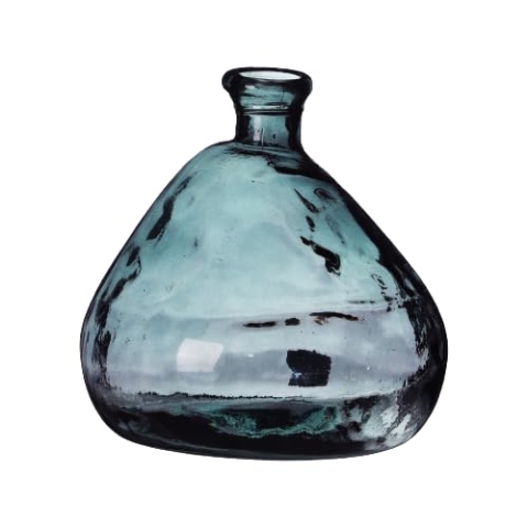 NATURAL LIVING VASE Mila 10L Quarz AUS RECYCELTEM Glas D33CM X H33CM