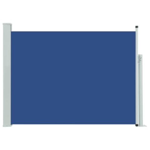 vidaXL Seitenmarkise Ausziehbar Sonnenschutz Sichtschutz Windschutz Seitenrollo Markise Seitenwandmarkise Balkon Garten Terrasse 120x500cm Blau