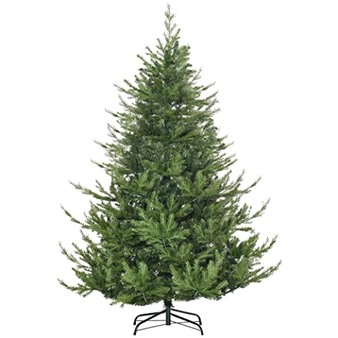 HOMCOM 180 cm Weihnachtsbaum Künstlich Naturgetreu Dichte Zweige Christbaum mit 1942 Astspitzen realistisches Aussehen für Weihnachtsfest Grün