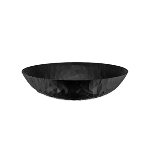 Alessi "Joy Nummer 1" Tafelaufsatz aus Stahl, epoxidharzlackiert, super schwarz, 12 x 38 x 11 cm