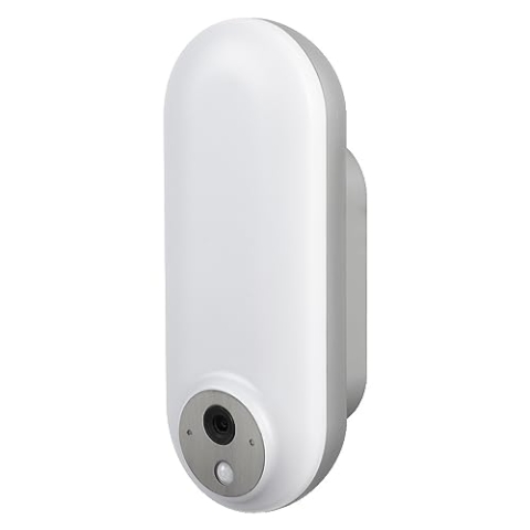 LEDVANCE SMART+ Outdoor-Wandleuchte mit Kamera, warmweißes LED-Licht (3000K), modernes Gehäusedesign in silber, integrierter Lautsprecher, Memory Card, smarte WIFI-Technologie, lange Lebensdauer, IP44
