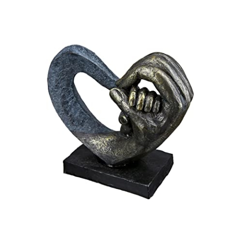 Casablanca Skulptur Hands of Love - Deko Figur Herz - Dekoration und Geschenk - Höhe 14 cm