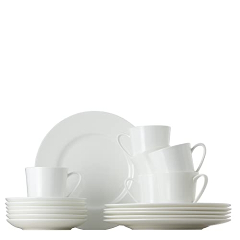 Rosenthal 61040-800001-18735 Jade weiß 18-teiliges Fine Bone China Kaffeeset