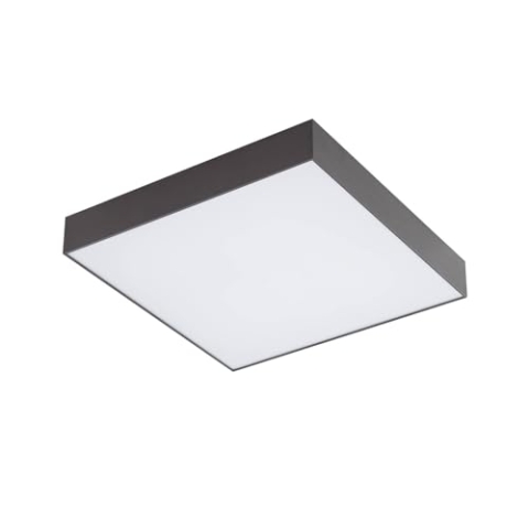 Lucande LED Deckenleuchte Leicy dimmbar mit Leselampe (Modern) in Schwarz aus Metall (1 flammig,) - Lampe Deckenlampe Wohnzimmerleuchte