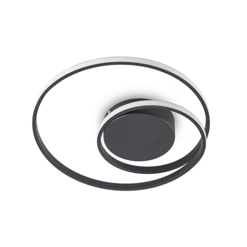 Lindby LED Deckenleuchte Youna dimmbar (Modern) in Schwarz aus Metall (1 flammig,) - Lampe Deckenlampe Wohnzimmerleuchte