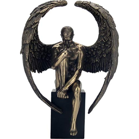 Nemesis Now Spiegelfigur Engel 33 cm bronzefarben