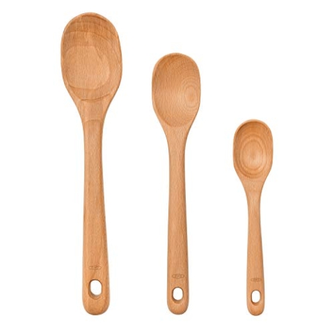 OXO Holzlöffel-Set, 3-teilig, Buchenholz, SPOON