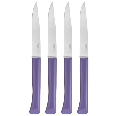 Opinel Bon Appetit+, violett, 254502 Tafelmesser-Set, Stahl, blau