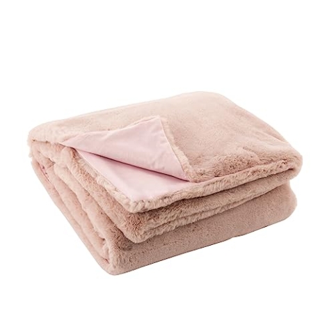 J-Line Plaid Cutie - Fleece-Decke - Polyester - 180x130 cm - Hellrosa