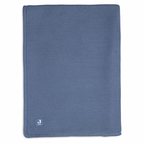 Jollein 517-511-66039 Babydecke Basic Knit Strickdecke Jeans blau (75x100 cm)