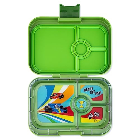 yumbox Panino M Lunchbox (Matcha Green) - mittelgroße Brotdose mit 4 Fächern | Kinder Bento Box für Kindergarten, Schule, Erwachsene